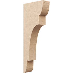 Ekena Millwork - CORUR035X10X26NEBRCPR - Timberthane Faux Wood Corbel, New Brighton Style, 3 1/2"W x 10"D x 26"H, Primed Tan