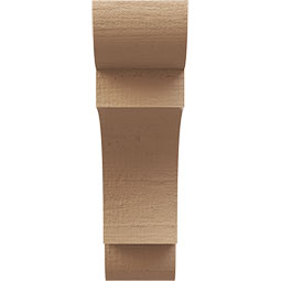 Ekena Millwork - CORUR035X12X12NEBRCPR - Timberthane Faux Wood Corbel, New Brighton Style, 3 1/2"W x 12"D x 12"H, Primed Tan