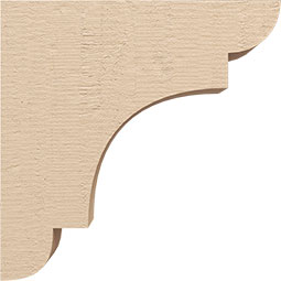 Ekena Millwork - CORUR035X12X12NEBRCPR - Timberthane Faux Wood Corbel, New Brighton Style, 3 1/2"W x 12"D x 12"H, Primed Tan