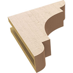 Ekena Millwork - CORUR035X12X12NEBRCPR - Timberthane Faux Wood Corbel, New Brighton Style, 3 1/2"W x 12"D x 12"H, Primed Tan