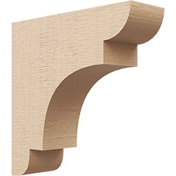 Ekena Millwork - CORUR035X12X12NEBRCPR - Timberthane Faux Wood Corbel, New Brighton Style, 3 1/2"W x 12"D x 12"H, Primed Tan