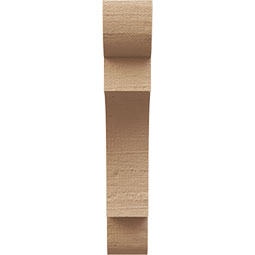 Ekena Millwork - CORUR035X12X20NEBRCPR - Timberthane Faux Wood Corbel, New Brighton Style, 3 1/2"W x 12"D x 20"H, Primed Tan
