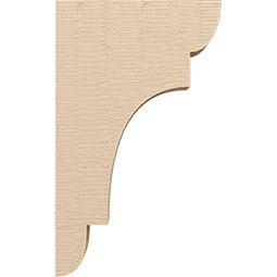Ekena Millwork - CORUR035X12X20NEBRCPR - Timberthane Faux Wood Corbel, New Brighton Style, 3 1/2"W x 12"D x 20"H, Primed Tan