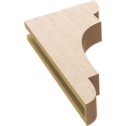 Ekena Millwork - CORUR035X12X20NEBRCPR - Timberthane Faux Wood Corbel, New Brighton Style, 3 1/2"W x 12"D x 20"H, Primed Tan