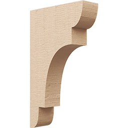 Ekena Millwork - CORUR035X12X20NEBRCPR - Timberthane Faux Wood Corbel, New Brighton Style, 3 1/2"W x 12"D x 20"H, Primed Tan