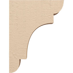 Ekena Millwork - CORUR035X12X16NEBRCPR - Timberthane Faux Wood Corbel, New Brighton Style, 3 1/2"W x 12"D x 16"H, Primed Tan