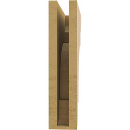 Ekena Millwork - CORUR035X12X16NEBRCPR - Timberthane Faux Wood Corbel, New Brighton Style, 3 1/2"W x 12"D x 16"H, Primed Tan