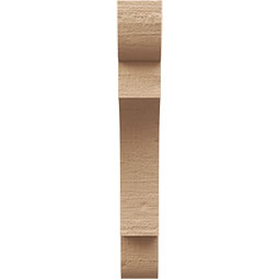 Ekena Millwork - CORUR035X12X24NEBRCPR - Timberthane Faux Wood Corbel, New Brighton Style, 3 1/2"W x 12"D x 24"H, Primed Tan