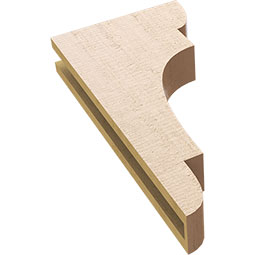 Ekena Millwork - CORUR035X12X24NEBRCPR - Timberthane Faux Wood Corbel, New Brighton Style, 3 1/2"W x 12"D x 24"H, Primed Tan