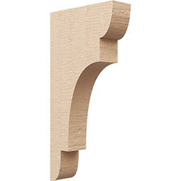 Ekena Millwork - CORUR035X12X24NEBRCPR - Timberthane Faux Wood Corbel, New Brighton Style, 3 1/2"W x 12"D x 24"H, Primed Tan