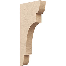 Ekena Millwork - CORUR035X12X28NEBRCPR - Timberthane Faux Wood Corbel, New Brighton Style, 3 1/2"W x 12"D x 28"H, Primed Tan