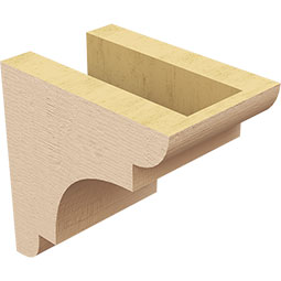 Ekena Millwork - CORURNEB - Timberthane Faux Wood Corbel, New Brighton Style