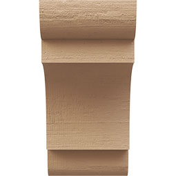 Ekena Millwork - CORUR055X06X10NEBRCPR - Timberthane Faux Wood Corbel, New Brighton Style, 5 1/2"W x 6"D x 10"H, Primed Tan