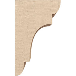 Ekena Millwork - CORUR055X06X10NEBRCPR - Timberthane Faux Wood Corbel, New Brighton Style, 5 1/2"W x 6"D x 10"H, Primed Tan