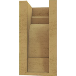 Ekena Millwork - CORUR055X06X10NEBRCPR - Timberthane Faux Wood Corbel, New Brighton Style, 5 1/2"W x 6"D x 10"H, Primed Tan
