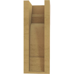 Ekena Millwork - CORUR055X06X14NEBRCPR - Timberthane Faux Wood Corbel, New Brighton Style, 5 1/2"W x 6"D x 14"H, Primed Tan