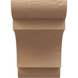 Ekena Millwork - CORUR055X08X08NEBRCPR - Timberthane Faux Wood Corbel, New Brighton Style, 5 1/2"W x 8"D x 8"H, Primed Tan