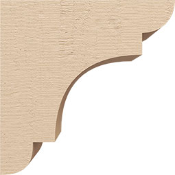 Ekena Millwork - CORUR055X08X08NEBRCPR - Timberthane Faux Wood Corbel, New Brighton Style, 5 1/2"W x 8"D x 8"H, Primed Tan