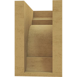 Ekena Millwork - CORUR055X08X08NEBRCPR - Timberthane Faux Wood Corbel, New Brighton Style, 5 1/2"W x 8"D x 8"H, Primed Tan