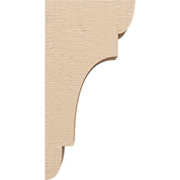 Ekena Millwork - CORUR055X08X16NEBRCPR - Timberthane Faux Wood Corbel, New Brighton Style, 5 1/2"W x 8"D x 16"H, Primed Tan