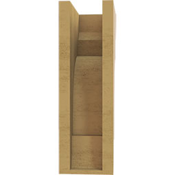 Ekena Millwork - CORUR055X08X16NEBRCPR - Timberthane Faux Wood Corbel, New Brighton Style, 5 1/2"W x 8"D x 16"H, Primed Tan