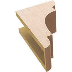 Ekena Millwork - CORUR055X08X12NEBRCPR - Timberthane Faux Wood Corbel, New Brighton Style, 5 1/2"W x 8"D x 12"H, Primed Tan