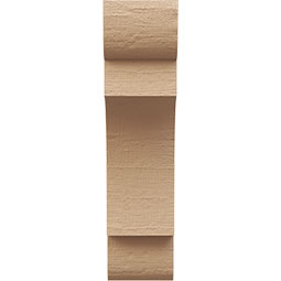 Ekena Millwork - CORUR055X08X20NEBRCPR - Timberthane Faux Wood Corbel, New Brighton Style, 5 1/2"W x 8"D x 20"H, Primed Tan