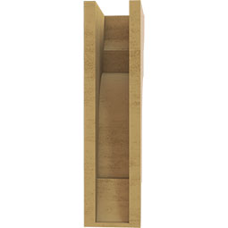 Ekena Millwork - CORUR055X08X20NEBRCPR - Timberthane Faux Wood Corbel, New Brighton Style, 5 1/2"W x 8"D x 20"H, Primed Tan