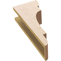 Ekena Millwork - CORUR055X08X20NEBRCPR - Timberthane Faux Wood Corbel, New Brighton Style, 5 1/2"W x 8"D x 20"H, Primed Tan