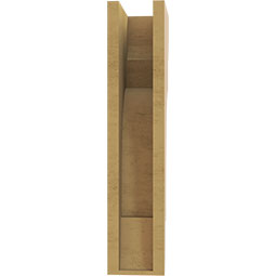 Ekena Millwork - CORUR055X08X24NEBRCPR - Timberthane Faux Wood Corbel, New Brighton Style, 5 1/2"W x 8"D x 24"H, Primed Tan
