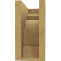 Ekena Millwork - CORUR055X10X10NEBRCPR - Timberthane Faux Wood Corbel, New Brighton Style, 5 1/2"W x 10"D x 10"H, Primed Tan