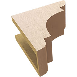 Ekena Millwork - CORUR055X10X10NEBRCPR - Timberthane Faux Wood Corbel, New Brighton Style, 5 1/2"W x 10"D x 10"H, Primed Tan