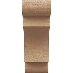 Ekena Millwork - CORUR055X10X14NEBRCPR - Timberthane Faux Wood Corbel, New Brighton Style, 5 1/2"W x 10"D x 14"H, Primed Tan