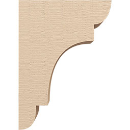 Ekena Millwork - CORUR055X10X14NEBRCPR - Timberthane Faux Wood Corbel, New Brighton Style, 5 1/2"W x 10"D x 14"H, Primed Tan