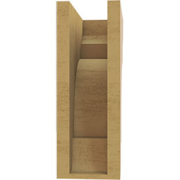 Ekena Millwork - CORUR055X10X14NEBRCPR - Timberthane Faux Wood Corbel, New Brighton Style, 5 1/2"W x 10"D x 14"H, Primed Tan