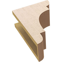 Ekena Millwork - CORUR055X10X14NEBRCPR - Timberthane Faux Wood Corbel, New Brighton Style, 5 1/2"W x 10"D x 14"H, Primed Tan