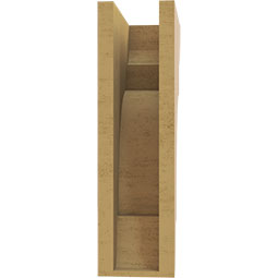 Ekena Millwork - CORUR055X10X18NEBRCPR - Timberthane Faux Wood Corbel, New Brighton Style, 5 1/2"W x 10"D x 18"H, Primed Tan
