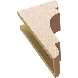 Ekena Millwork - CORUR055X10X18NEBRCPR - Timberthane Faux Wood Corbel, New Brighton Style, 5 1/2"W x 10"D x 18"H, Primed Tan
