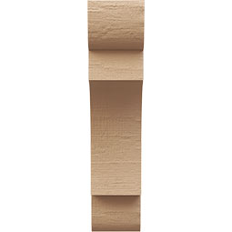 Ekena Millwork - CORUR055X10X22NEBRCPR - Timberthane Faux Wood Corbel, New Brighton Style, 5 1/2"W x 10"D x 22"H, Primed Tan