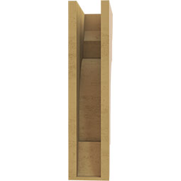 Ekena Millwork - CORUR055X10X22NEBRCPR - Timberthane Faux Wood Corbel, New Brighton Style, 5 1/2"W x 10"D x 22"H, Primed Tan