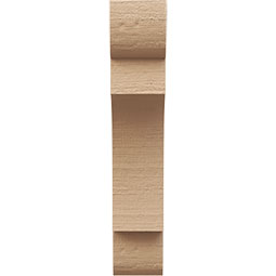 Ekena Millwork - CORUR055X10X26NEBRCPR - Timberthane Faux Wood Corbel, New Brighton Style, 5 1/2"W x 10"D x 26"H, Primed Tan