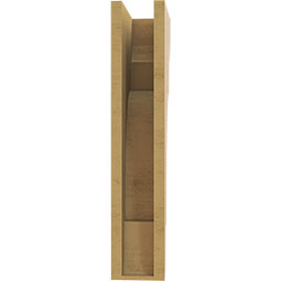 Ekena Millwork - CORUR055X10X26NEBRCPR - Timberthane Faux Wood Corbel, New Brighton Style, 5 1/2"W x 10"D x 26"H, Primed Tan