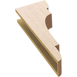 Ekena Millwork - CORUR055X10X26NEBRCPR - Timberthane Faux Wood Corbel, New Brighton Style, 5 1/2"W x 10"D x 26"H, Primed Tan
