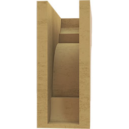 Ekena Millwork - CORUR055X12X12NEBRCPR - Timberthane Faux Wood Corbel, New Brighton Style, 5 1/2"W x 12"D x 12"H, Primed Tan