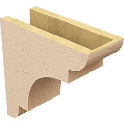 Ekena Millwork - CORUR055X12X12NEBRCPR - Timberthane Faux Wood Corbel, New Brighton Style, 5 1/2"W x 12"D x 12"H, Primed Tan