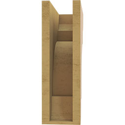 Ekena Millwork - CORUR055X12X16NEBRCPR - Timberthane Faux Wood Corbel, New Brighton Style, 5 1/2"W x 12"D x 16"H, Primed Tan