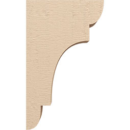 Ekena Millwork - CORUR055X12X20NEBRCPR - Timberthane Faux Wood Corbel, New Brighton Style, 5 1/2"W x 12"D x 20"H, Primed Tan