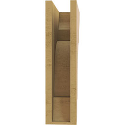 Ekena Millwork - CORUR055X12X20NEBRCPR - Timberthane Faux Wood Corbel, New Brighton Style, 5 1/2"W x 12"D x 20"H, Primed Tan
