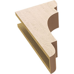 Ekena Millwork - CORUR055X12X20NEBRCPR - Timberthane Faux Wood Corbel, New Brighton Style, 5 1/2"W x 12"D x 20"H, Primed Tan