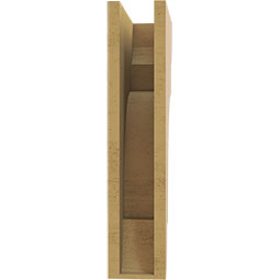 Ekena Millwork - CORUR055X12X24NEBRCPR - Timberthane Faux Wood Corbel, New Brighton Style, 5 1/2"W x 12"D x 24"H, Primed Tan